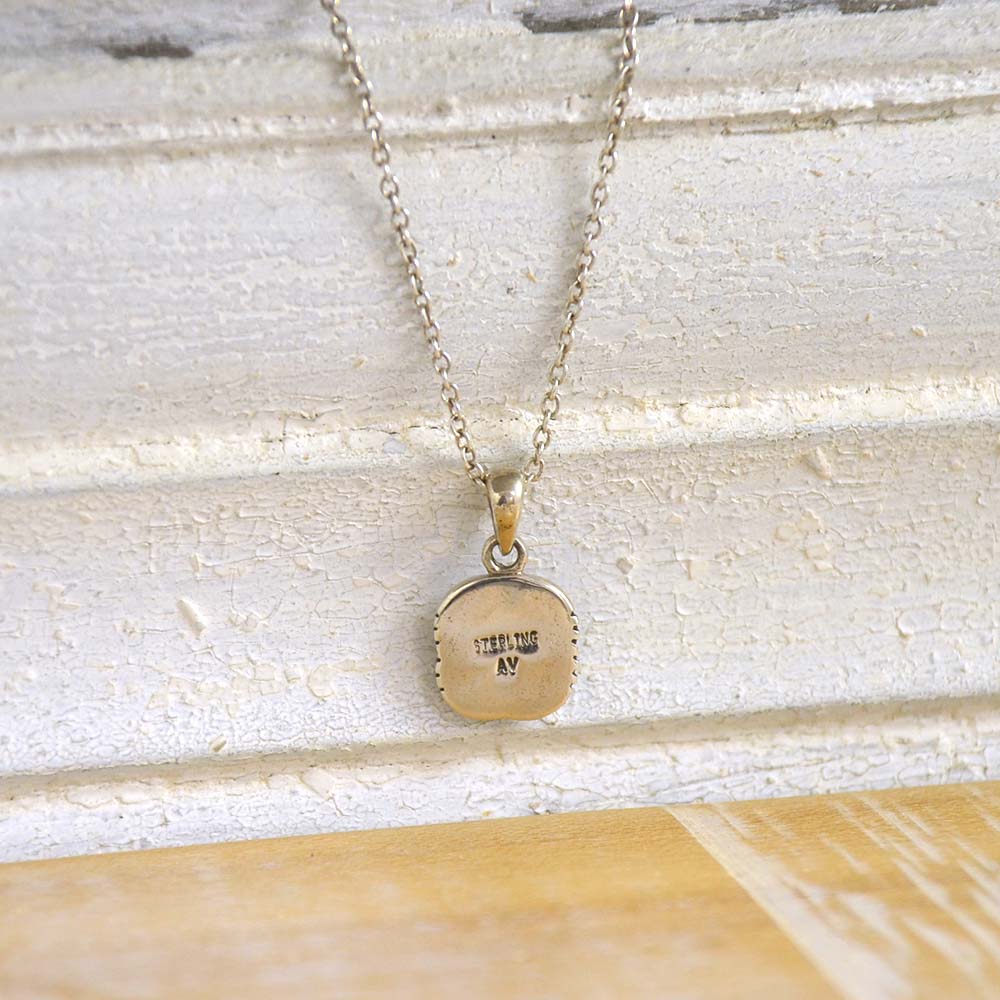 シルバー925 モザイクストーン フラワーペンダントトップ( 小 )