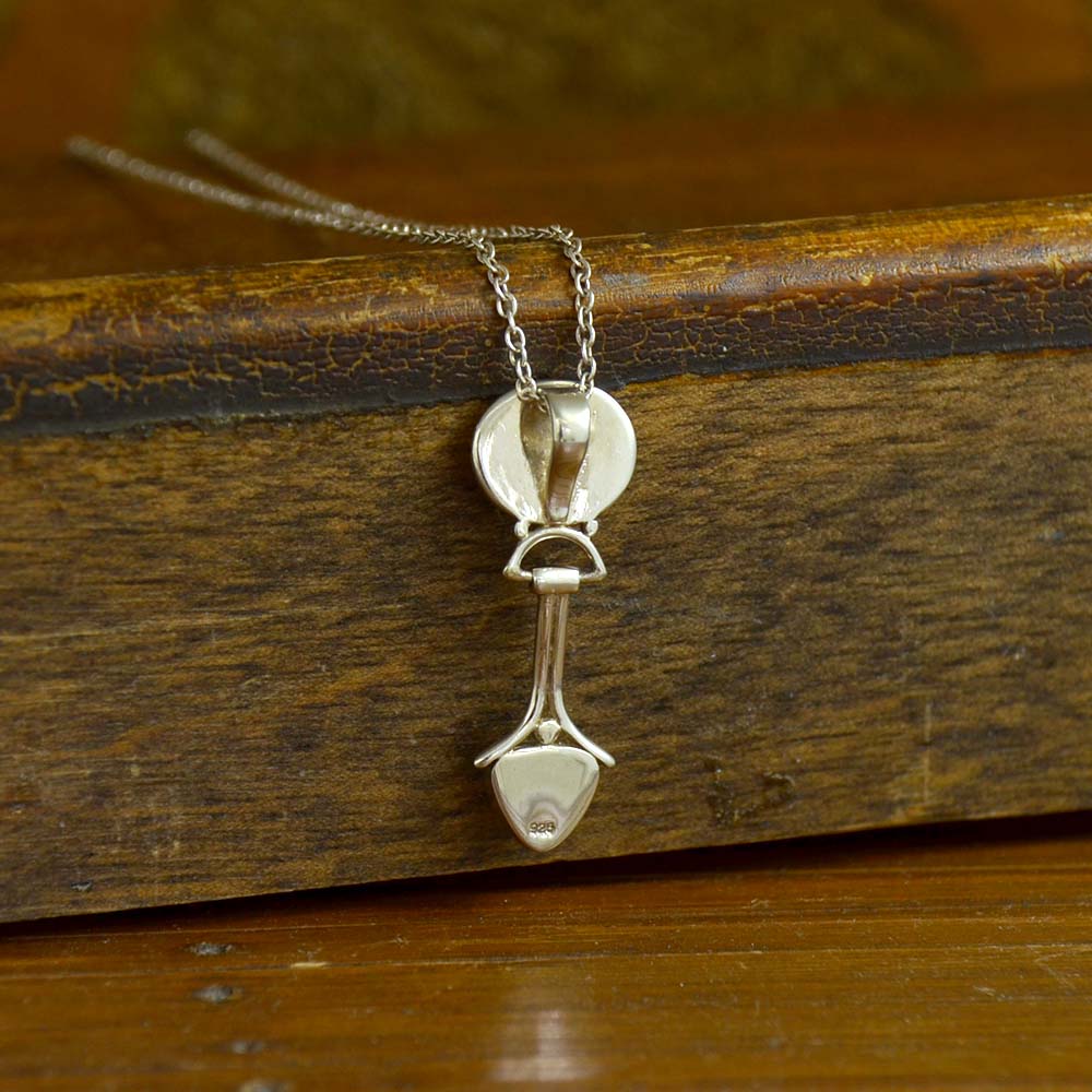 SV925 モザイクストーン オーバル トライアングル ペンダントトップ