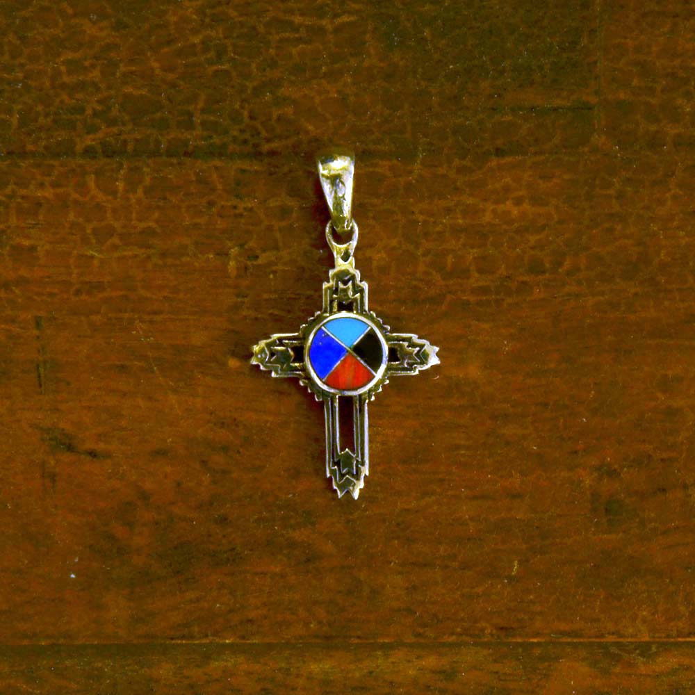 SV925 モザイク 透かし クロス ペンダントトップ