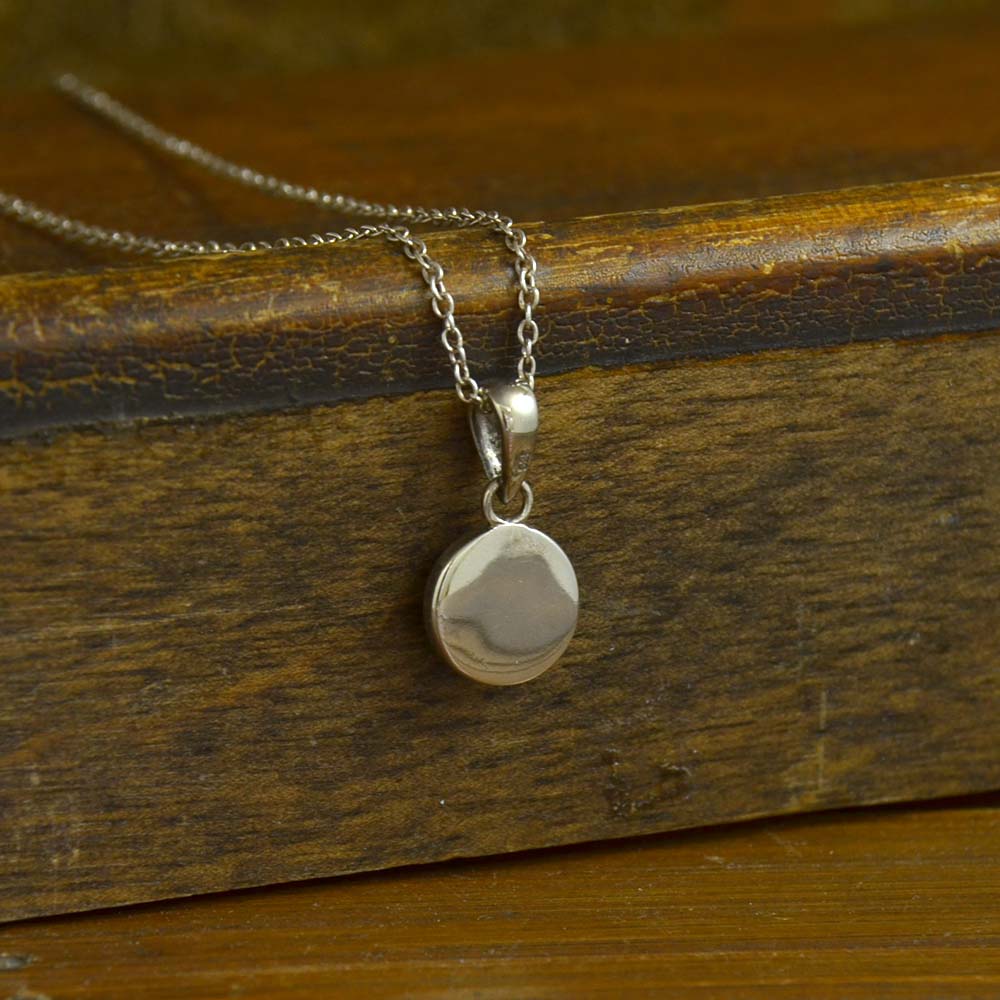 シルバー925 モザイクストーン ラウンドペンダントトップ (小)