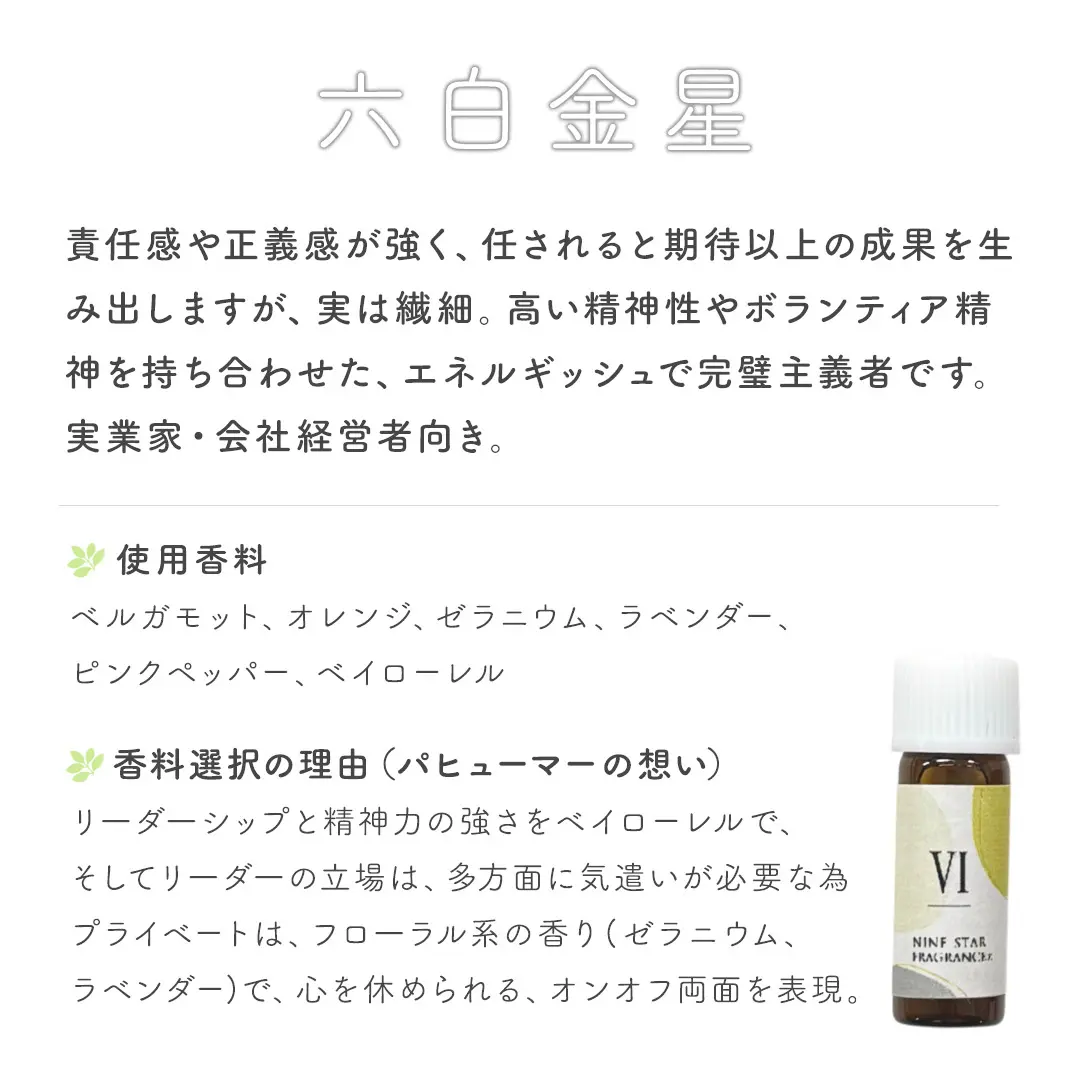 Nine Star Fragrance(R) Ⅵ 六白金星 香りのペンダント