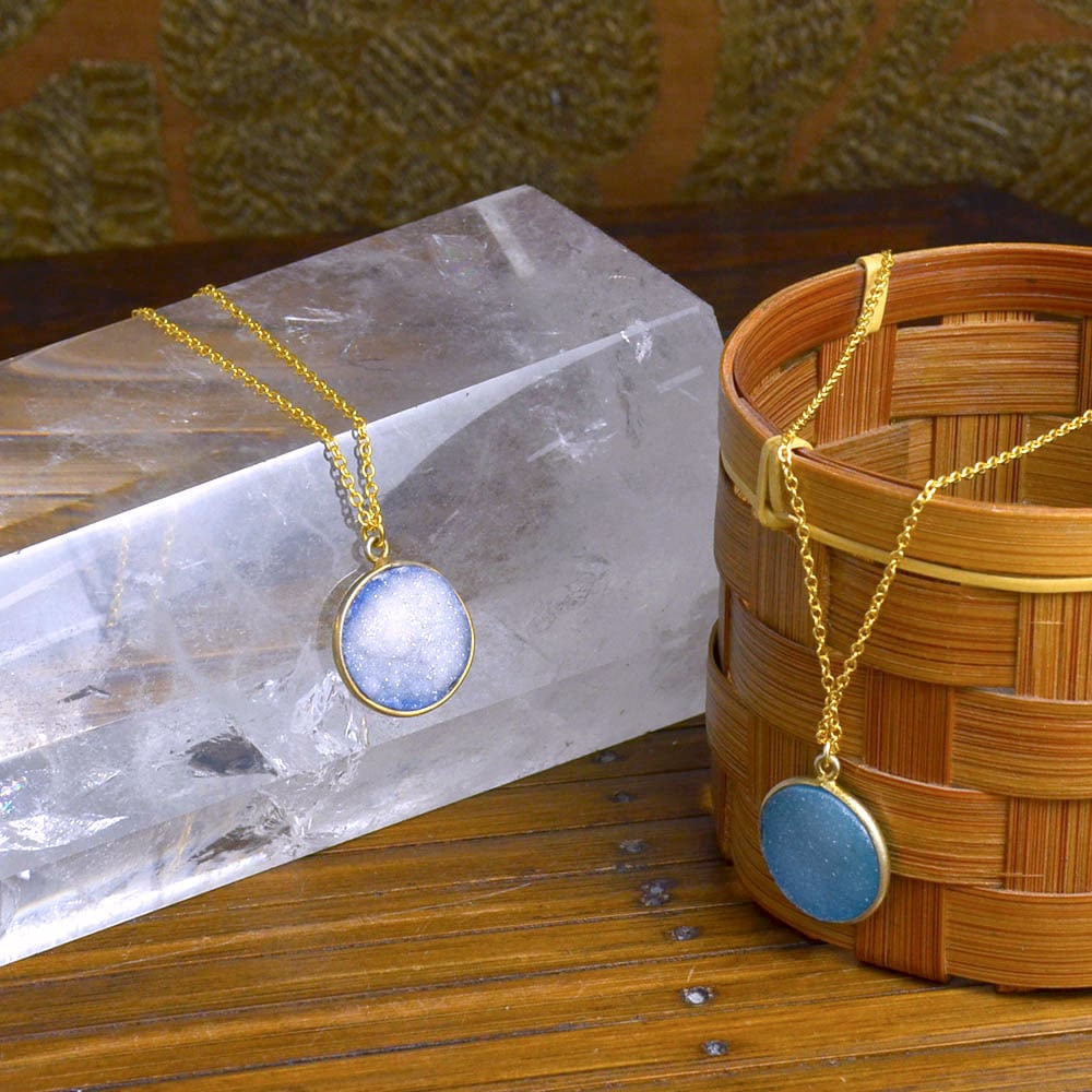 シルバー925 ドゥルージーアゲイト ペンダントネックレス