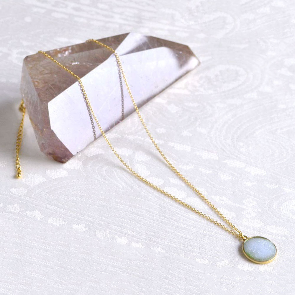 シルバー925 ドゥルージーアゲイト ペンダントネックレス