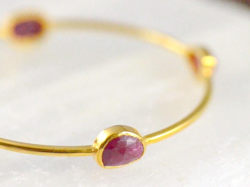 シルバー925 サファイア バングル