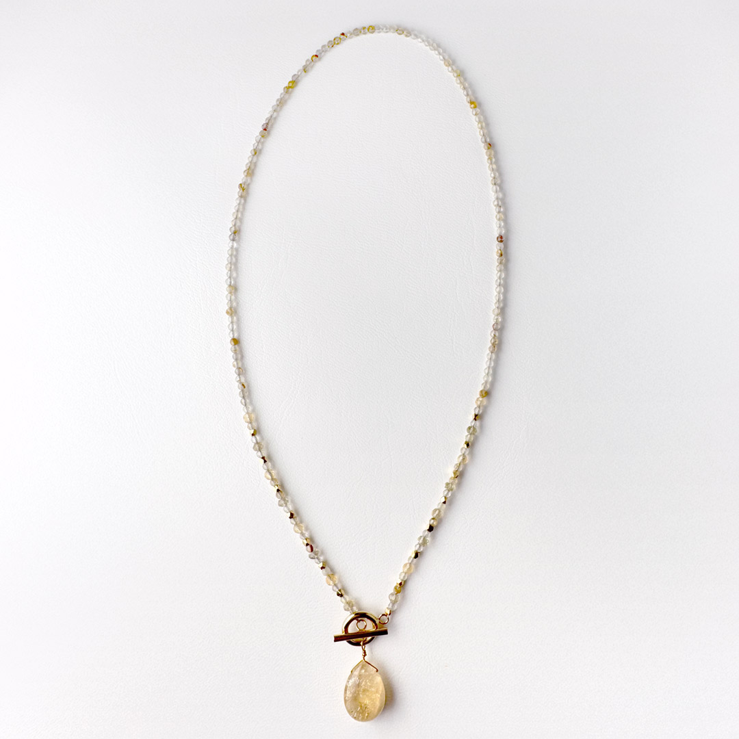 カラーで選ぶペンダントネックレス(金)シトリン【Fortune Stone Table】