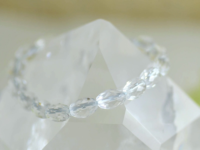 水晶 エンジェライト アゲイト 3連ゴムブレスレット