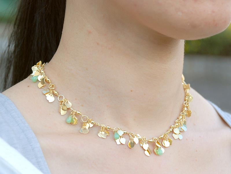 SV925 クリソプレイズ グリーンネックレス