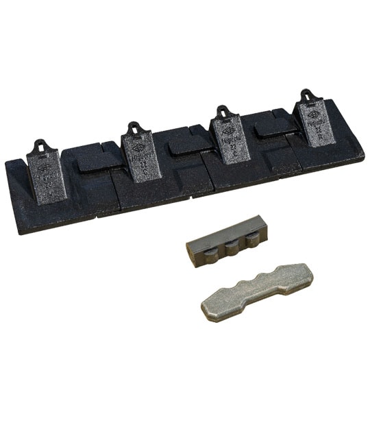 ツース盤（平刃）4枚組（ワイド幅）22S 縦ピン 日立建機 ZX75US-3