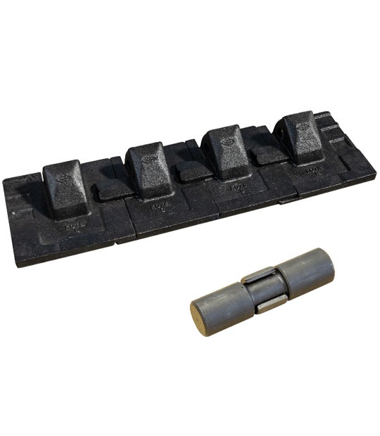 ツース盤（平刃）4枚組（ワイド幅）K07 0.45クラス用 横ピン コマツ