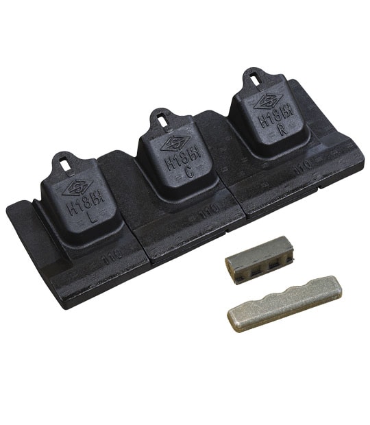 ツース盤（平刃）3枚組（ワイド幅）18S 縦ピン 日立建機 ZX20UR