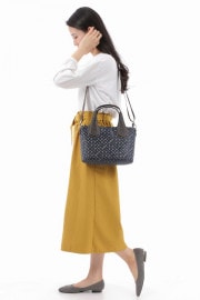 【PIEMONTE LUSSO】売れ筋定番商品 ジャガードバッグ トートバッグ ショルダーバッグ 2wayバッグ ブランドロゴを織り込んだ撥水2ウェイハンドバッグ母の日