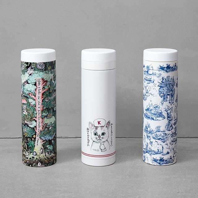 サーモボトル 500ml カップ付き ヒグチユウコ サーモボトル 登山