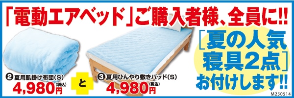 □夢 超極厚電動エアーベッド(夏寝具2点付き） | ☆01 | 夢