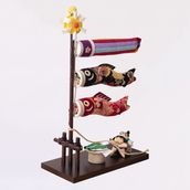 ちりめん雄々鯉のぼり