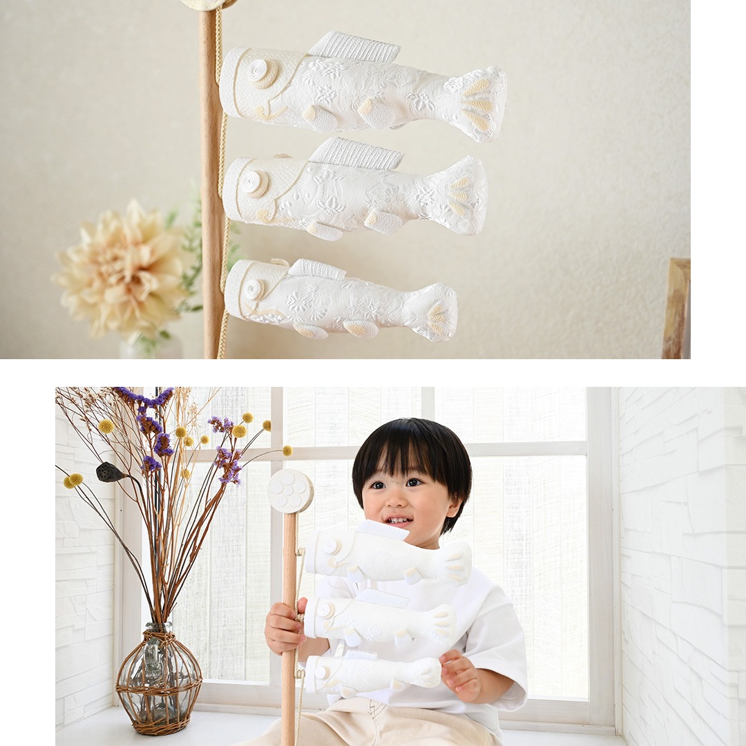 白粋-HAKI- 兜・卓上こいのぼりセット