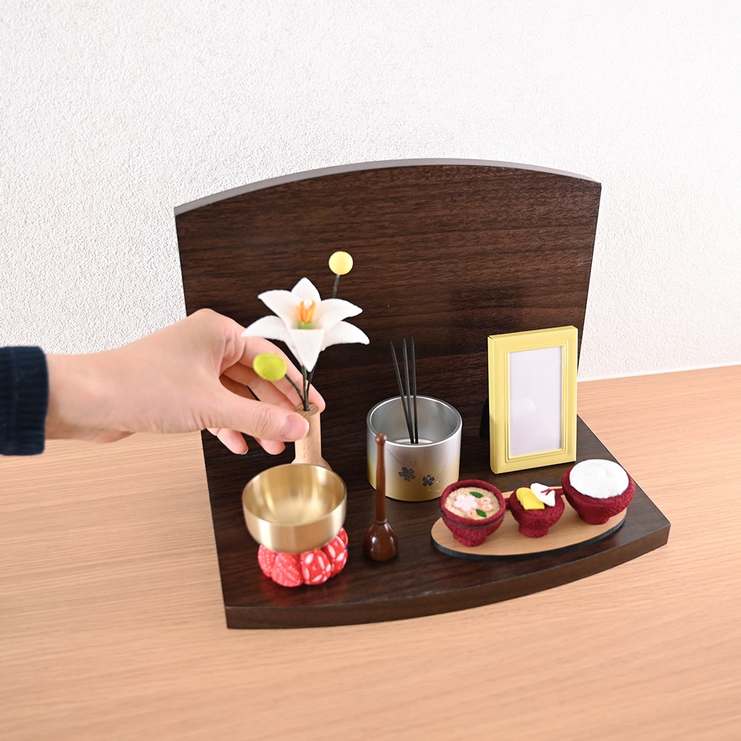 ちりめん仏花