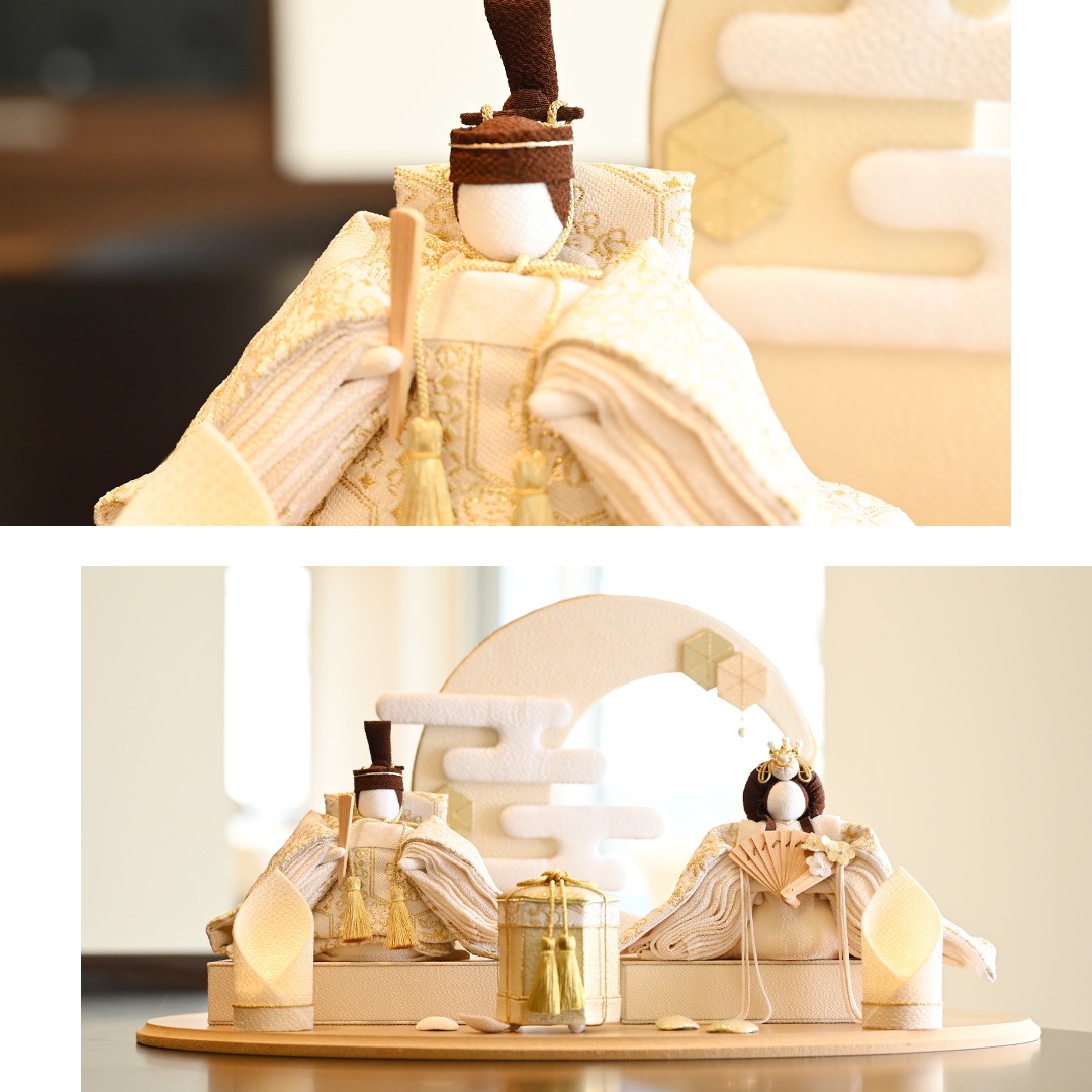 【2025年9月リニューアル】金襴亀甲花紋　雛飾り