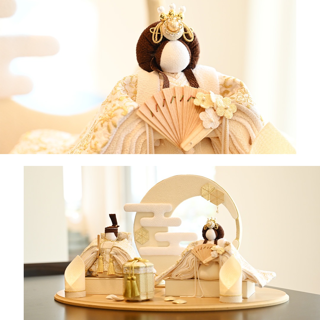 【2025年9月リニューアル】金襴亀甲花紋　雛飾り