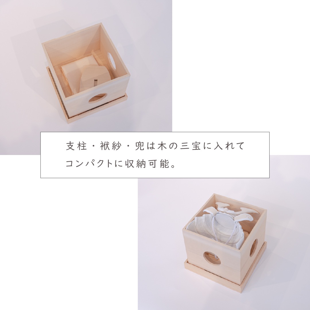 【限定・セット価格】白粋-HAKI- 兜飾り（アクリルケース付き）