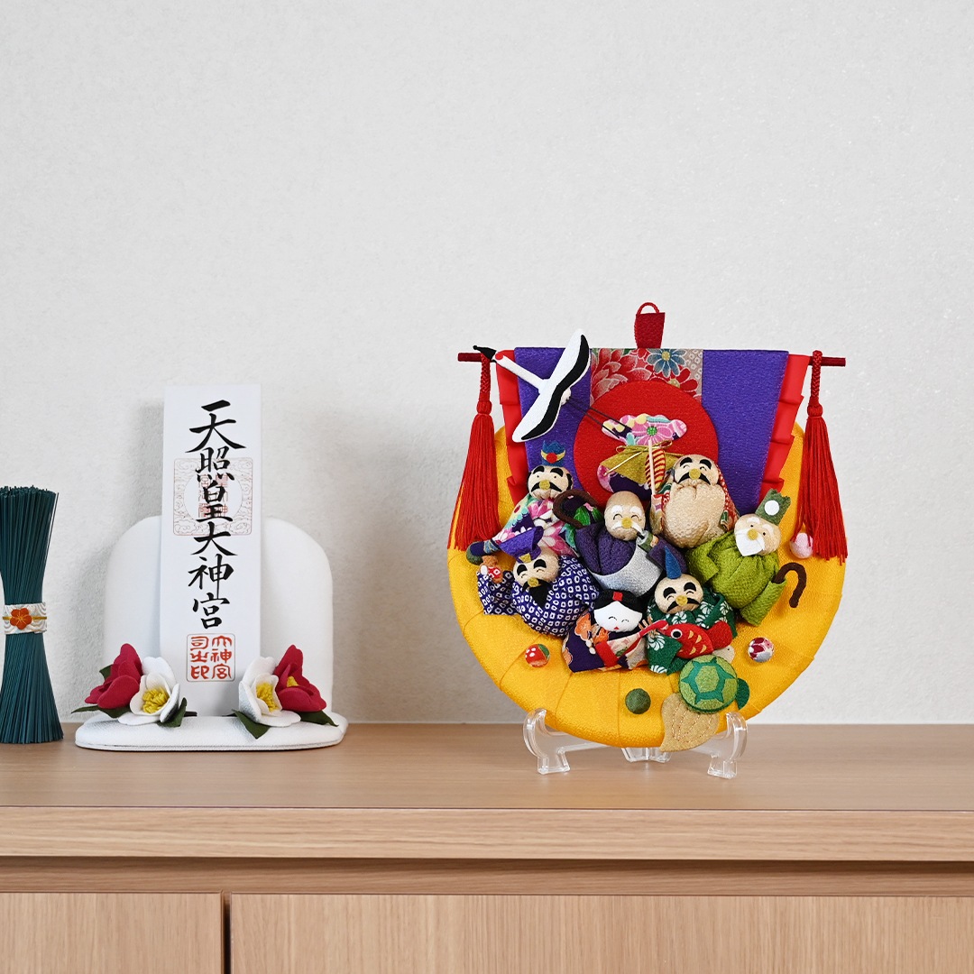 七福神縁起リース（スタンド付き）