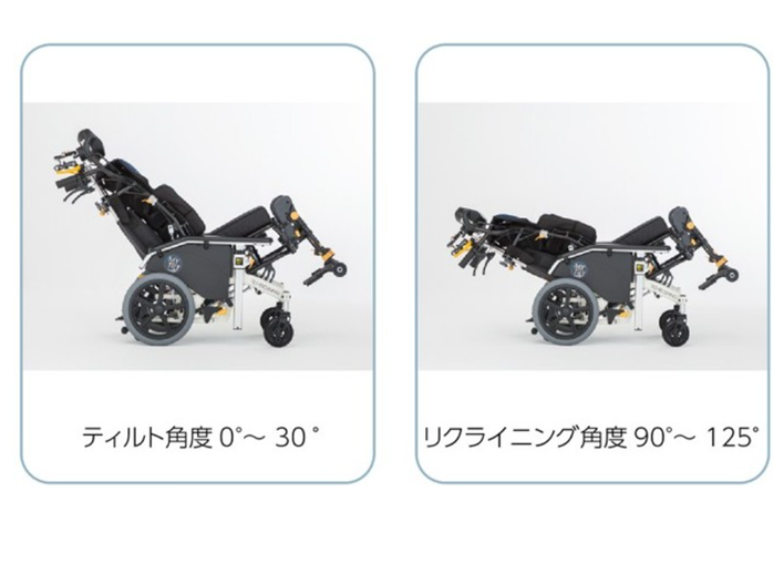 【一朗】MY TILT MH-CR2L-SE　チルト機能付き介助用車椅子 松永製作所】マイチルト・コンパクトⅡ MH-CR2 ティルリク