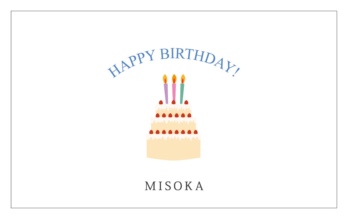 バースデーカード 横型 Allアイテム Misoka Online Boutique
