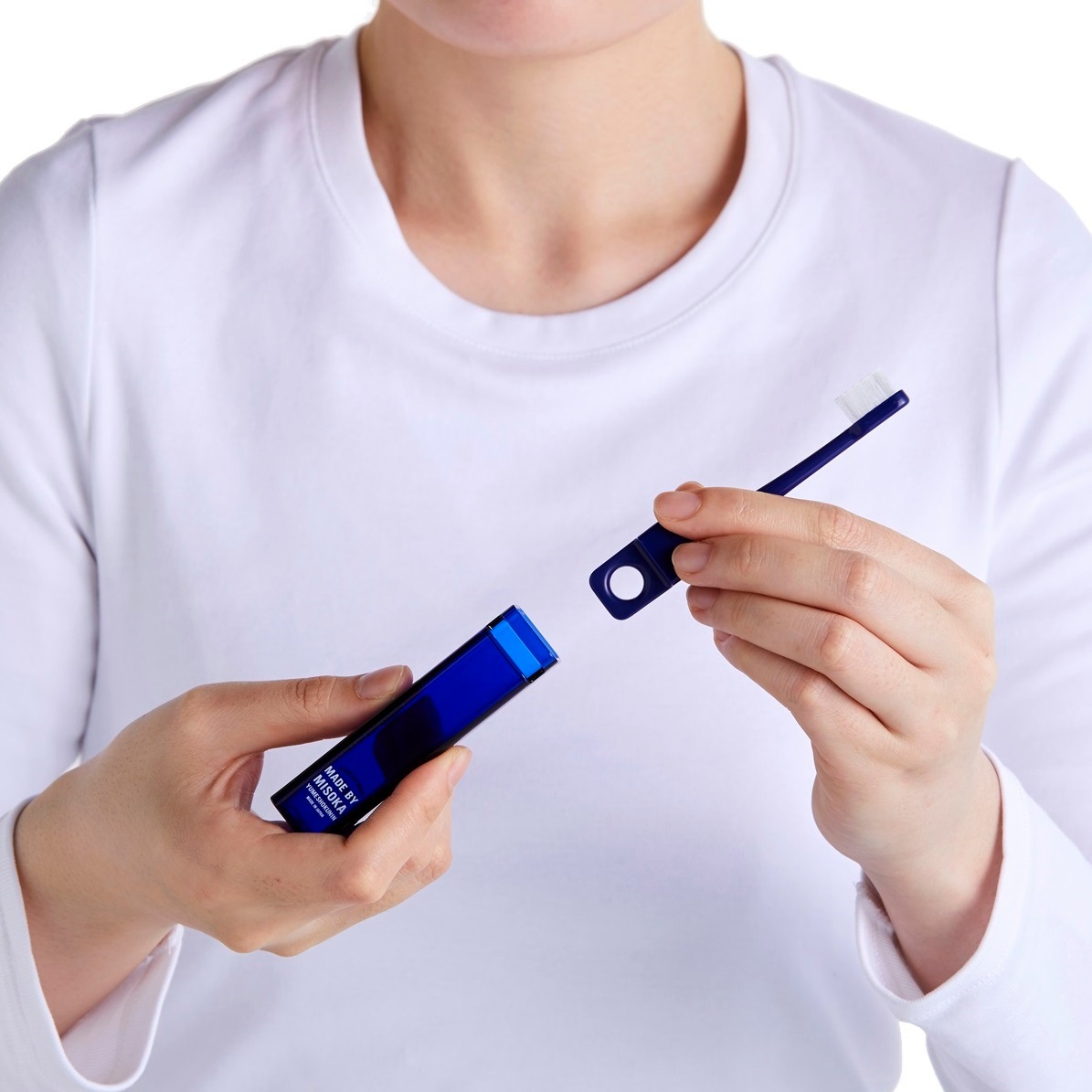 TRAVEL TOOTHBRUSH MISOKA FOR TOFRO BRUSH REFILL (Blue)
