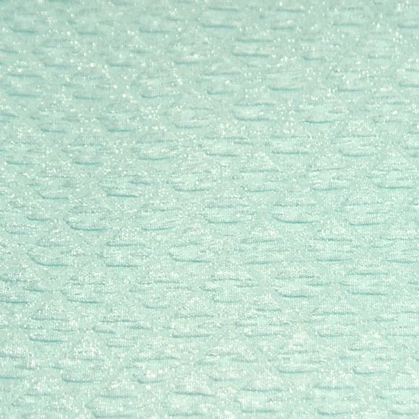 正絹帯揚げ「オパールグリーン 菱格子」ラメ糸通し