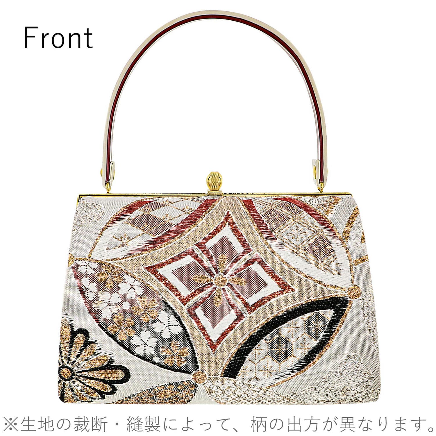 草履バッグセット「白 白地 七宝」LLサイズ 日本製 振袖草履バッグ