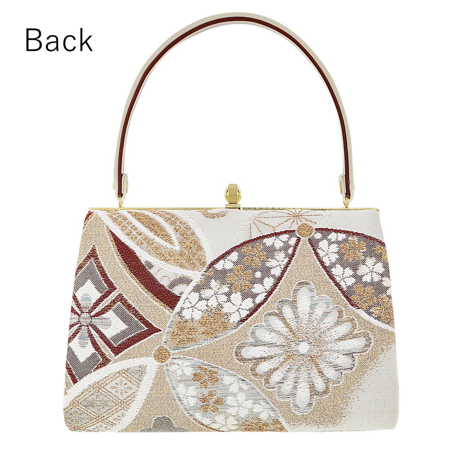 草履バッグセット「白 白地 七宝」LLサイズ 日本製 振袖草履バッグ