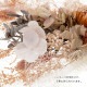 髪飾り フラワーコーム「シャンペトルブーケ　ベージュ・グレー」 お花髪飾り プリザーブドフラワー