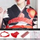 成人式振袖レンタル 黒 赤ぼかし 大輪梅に鶴(R1755)