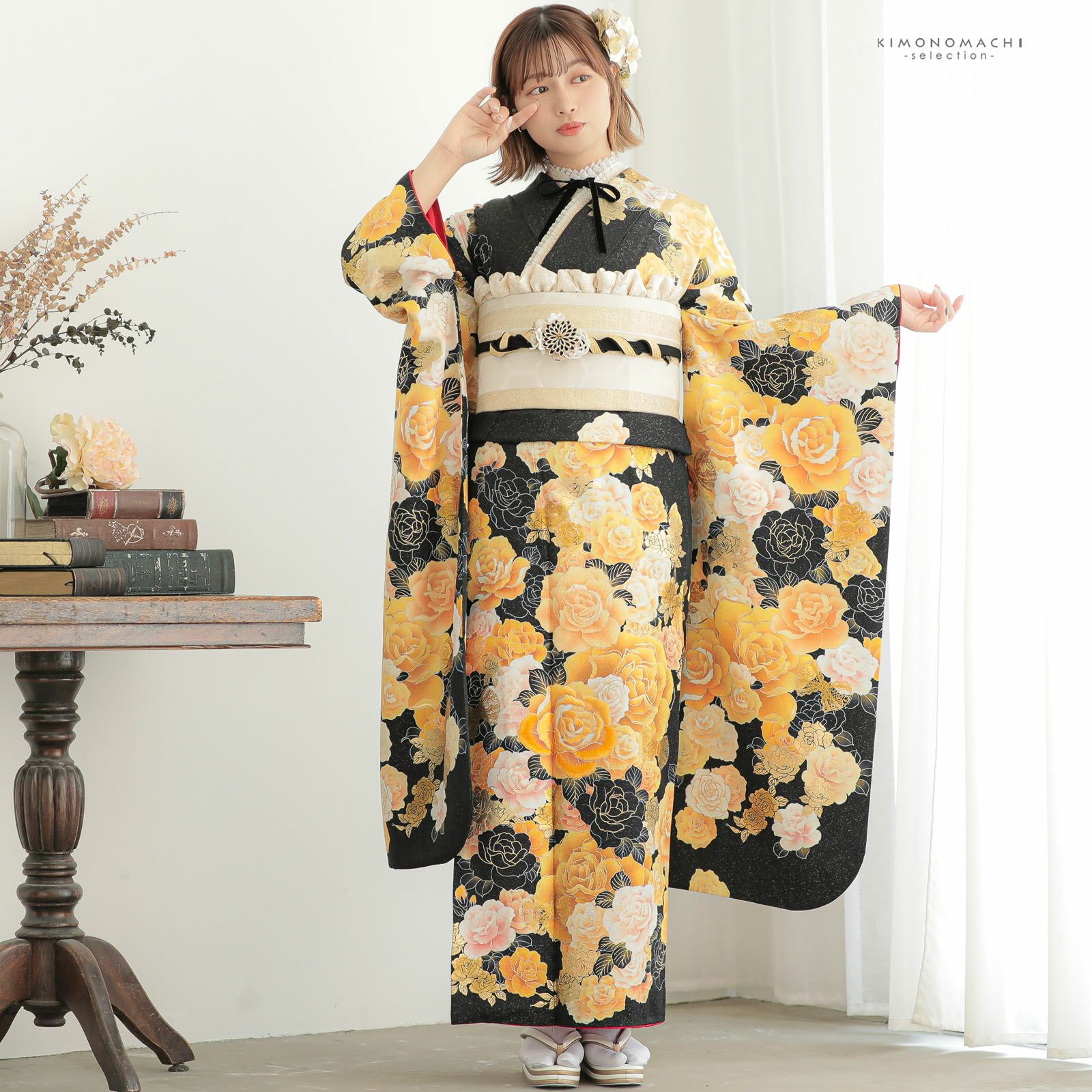 帯留め 単品「ホワイト 菊つまみ」日本製 つまみ飾り | KOMONO,その他