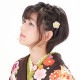 振袖髪飾り2点セット「オレンジ色のお花、つまみのお花、房飾り」つまみ細工髪飾り