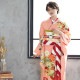 [販売]重ね衿(菊菱/赤)