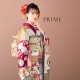 PRIME 赤 段違いに花丸文（【振袖・袋帯・長襦袢のセット商品です】）