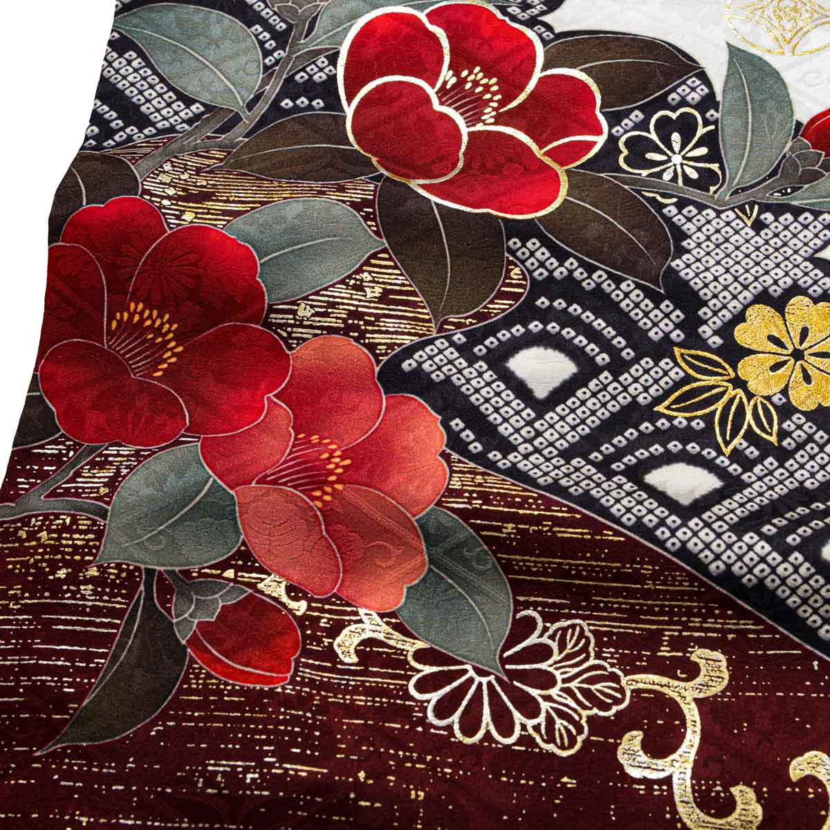 SACRA 白　梅椿に霞（【振袖・袋帯・長襦袢のセット商品です】）