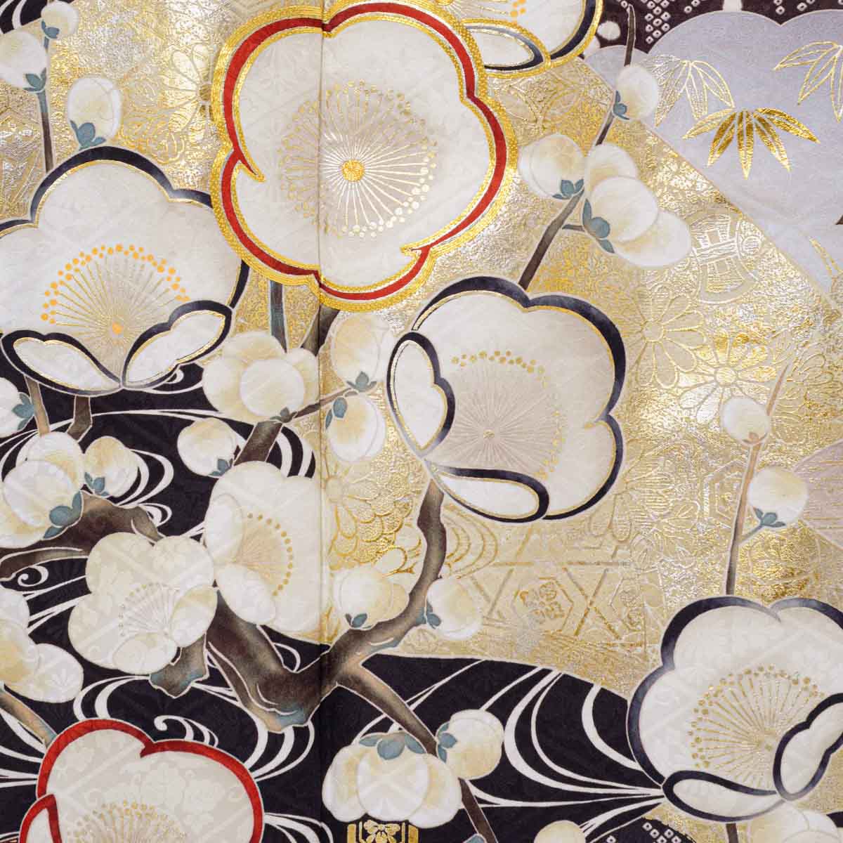 SACRA 白　梅椿に霞（【振袖・袋帯・長襦袢のセット商品です】）