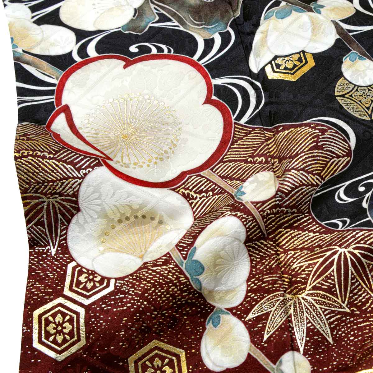 SACRA 白　梅椿に霞（【振袖・袋帯・長襦袢のセット商品です】）