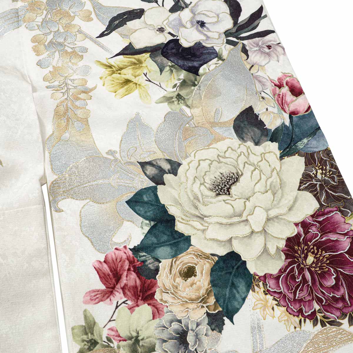 FURURU 白　洋花のリース（【振袖・袋帯・長襦袢のセット商品です】）