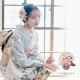 髪飾り 成人式 つまみ髪飾り Uピン 15点セット フラワーポット ホワイト・オールドピンク・ベビーブルー×ピンク・ロイヤルブルー リボンダリアと蝶 Arenca No.8396 日本製