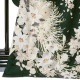 東京レトロ 深緑　百合に乱菊（【振袖・袋帯・長襦袢のセット商品です】）