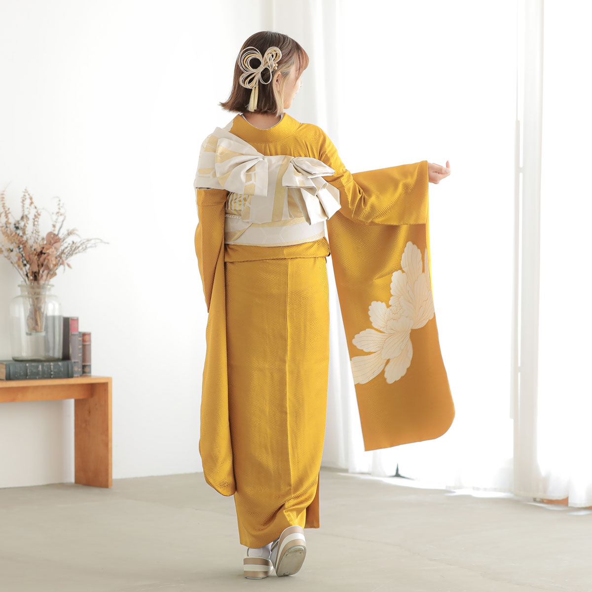 振袖セット 黄土色
