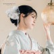 髪飾り 成人式 花髪飾り Uピン 11点セット フラワーポット 金・銀 レース、ディップフラワー Arenca No.8399 日本製