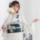 Vサンク 白　牡丹に花々（【振袖・袋帯・長襦袢のセット商品です】）