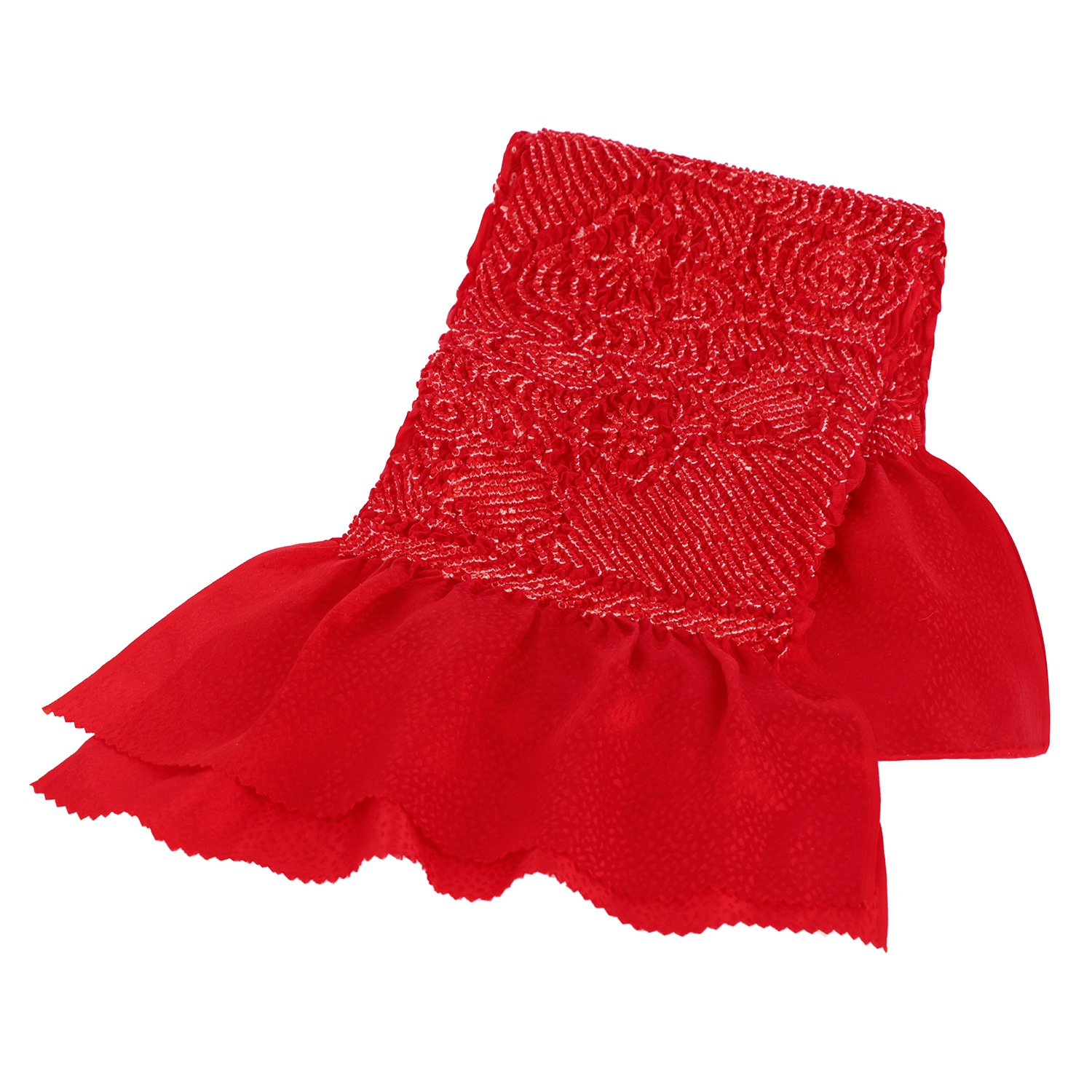 振袖帯揚げ中抜き 赤 | KOMONO,帯揚げ | 京都きもの夢館