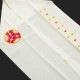 刺繍半衿単品「白色 青海波、梅丸文」