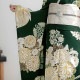 深緑　四君子（【振袖・袋帯・長襦袢のセット商品】）