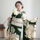 深緑　四君子（【振袖・袋帯・長襦袢のセット商品】）