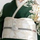 深緑　四君子（【振袖・袋帯・長襦袢のセット商品】）